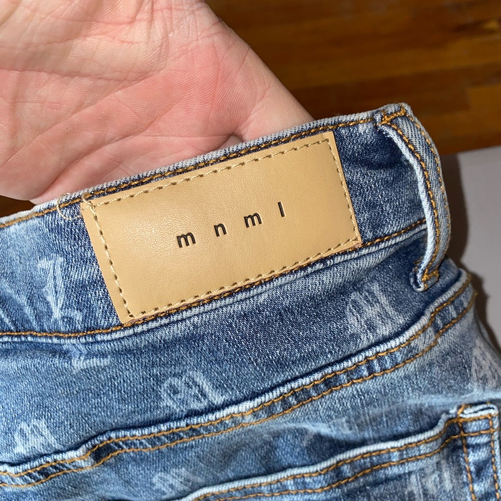 MNML NWOT’s Old English Flare Denim Jeans - Medium Blue
| B639 | Size 34 - Picture 10 of 13